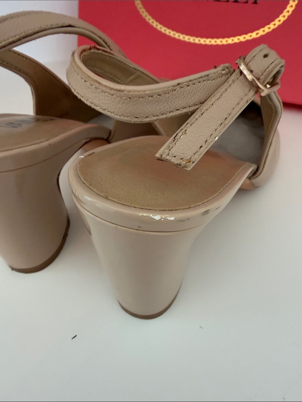 Vaneli 9Narrow Beige Pointed-Toe Slingback Pumps - Picture 5 of 6